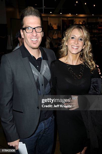 Author Greg Behrendt and guest arrive at the premiere of "Greenberg" presented by Focus Features at ArcLight Hollywood on March 18, 2010 in...