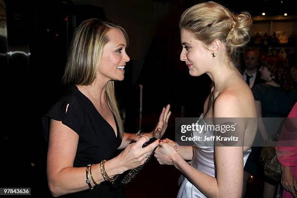 Actresses Christine Taylor and Greta Gerwig arrive at the premiere of "Greenberg" presented by Focus Features at ArcLight Hollywood on March 18, 2010...