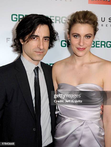 Writer/director Noah Baumbach and actress Greta Gerwig arrive at the premiere of "Greenberg" presented by Focus Features at ArcLight Hollywood on...