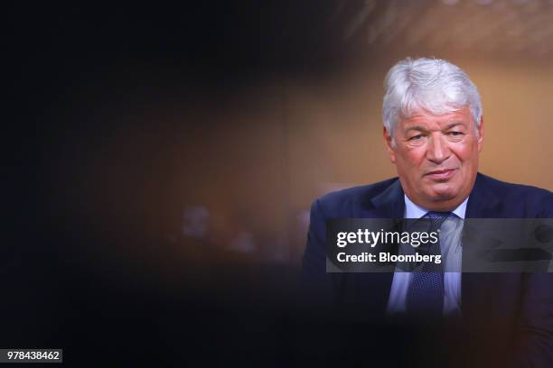 Geoff Drabble, chief executive officer of Ashtead Group Plc, pauses during a Bloomberg Television interview in London, U.K., on Tuesday, June 19,...