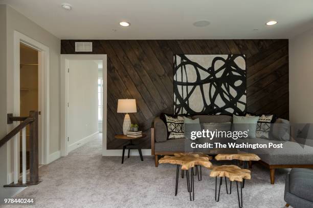 Living Room in the Loft of the Glendale model home at the Preserves at Westfield on June 8, 2018 in Chantilly Virginia.