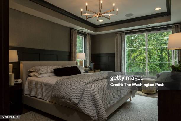 Master Bedroom in the Glendale model home at the Preserves at Westfield on June 8, 2018 in Chantilly Virginia.