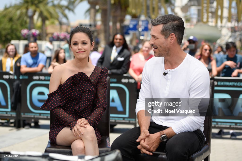 Eddie Cibrian And Rachel Bilson Visit "Extra"