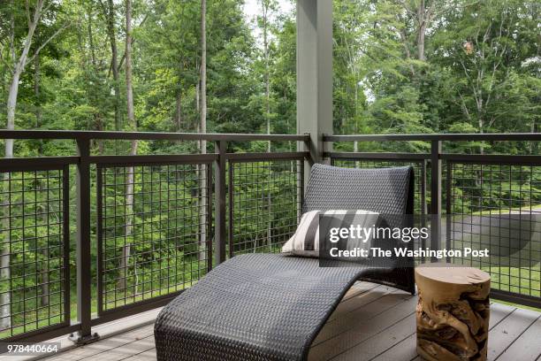 Living Level Deck on the Glendale model home at the Preserves at Westfield on June 8, 2018 in Chantilly Virginia.