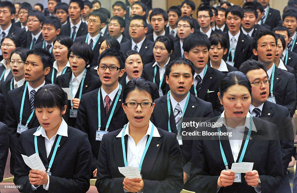 7&I Holdings Holds Ceremony For Newly Hired Employees