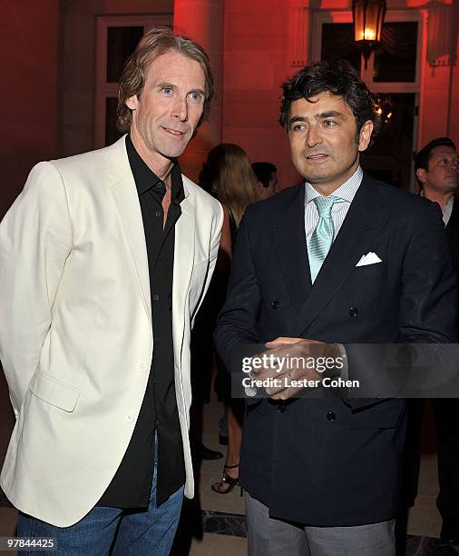 Director/producer Michael Bay and Ferrari North America CEO Marco Mattiacci attend the Ferrari 458 Italia auction event to benefit Haiti held at...