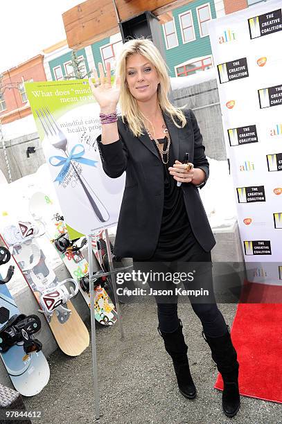 Actress Rachel Hunter attends "Obsession: A Luncheon of Conspicuous Consumption" presented by the Creative Coalition with support from...