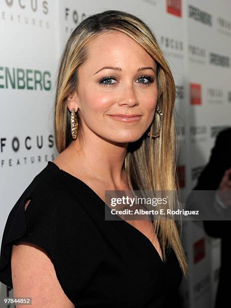 Actress Christine Taylor arrives at the premiere of the ''Greenberg'' at the ArcLight Cinemas on March 18, 2010 in Hollywood, California.