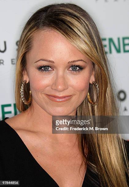 Actress Christine Taylor attends the premiere of ''Greenberg'' at the ArcLight Hollywood Cinemas on March 18, 2010 in Hollywood, California.