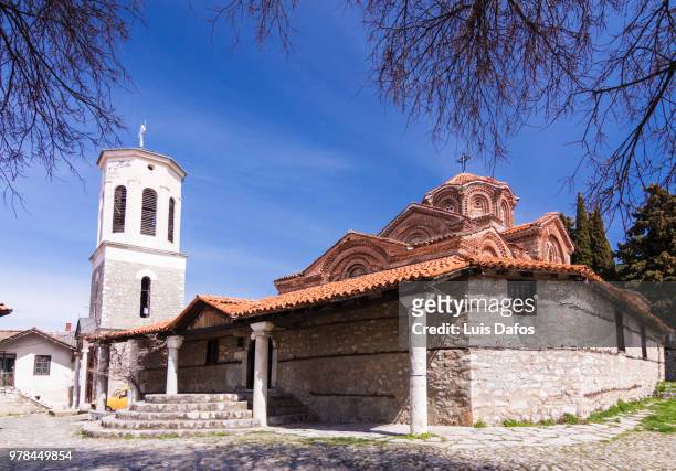 ohrid, holy mother of god church - macedonian orthodox church stock pictures, royalty-free photos & images