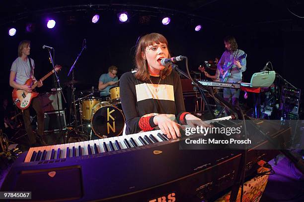 Singer Kate Nash of the UK performs on stage at the Admiralspalast on March 18, 2010 in Berlin, Germany.