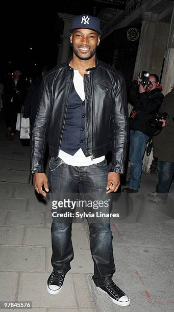 Tyson Beckford attends Mark Evans Skin Deep Private View Scream on March 18, 2010 in London, England.