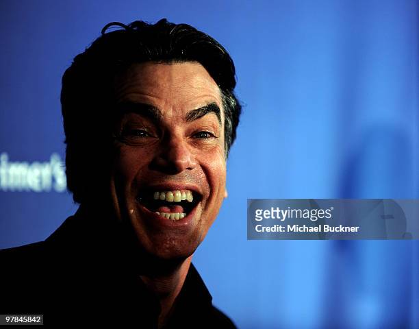 Actor Peter Gallagher attends the 18th Annual "A Night At Sardi's" Fundraiser And Awards Dinner at The Beverly Hilton hotel on March 18, 2010 in...