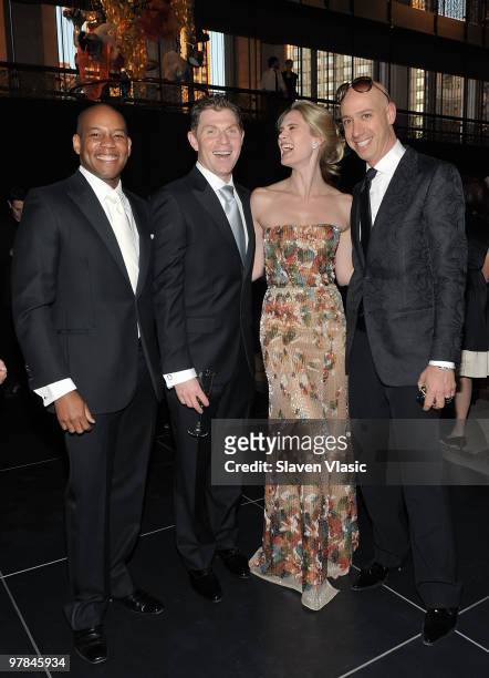Tim Taylor, chef Bobby Flay, actress Stephanie March and stylist Robert Verdi attend the New York City Opera's Spring Gala and Opera Ball at the...