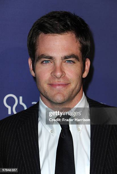 Actor Chris Pine arrives at the 18th Annual "A Night At Sardi's" Fundraiser And Awards Dinner held a the Beverly Hilton Hotel on March 18, 2010 in...