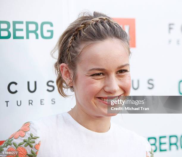 Brie Larson arrives to the Los Angeles premiere of "Greenberg" held at ArcLight Cinemas on March 18, 2010 in Hollywood, California.