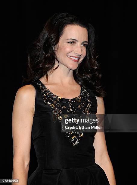 Actress Kristin Davis, one of the recipients of the Ensemble Award, arrives at the ShoWest awards ceremony at the Paris Las Vegas during ShoWest, the...