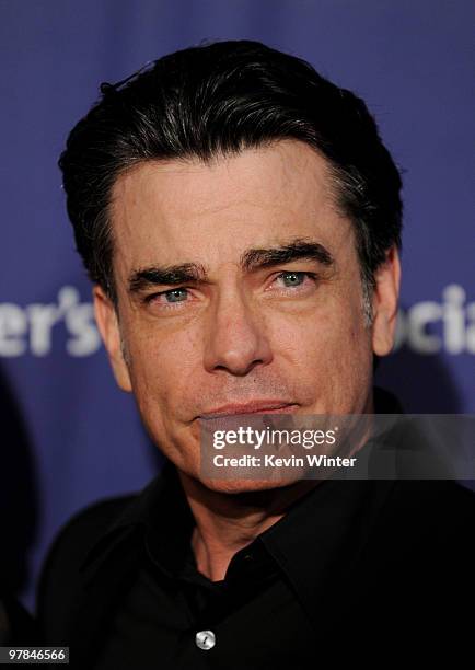 Actor Peter Gallagher arrives at the 18th Annual "A Night at Sardi's" to benefit Alzheimers Association at the Beverly Hilton Hotel on March 18, 2010...