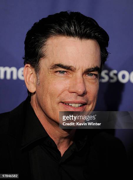 Actor Peter Gallagher arrives at the 18th Annual "A Night at Sardi's" to benefit Alzheimers Association at the Beverly Hilton Hotel on March 18, 2010...
