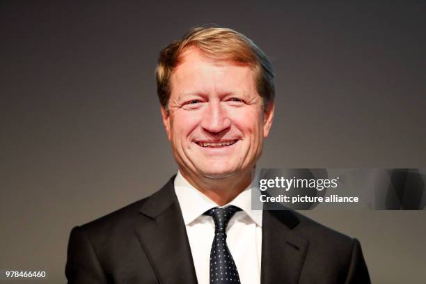 April 2018, Germany, Leipzig: Ulrich Wilhelm, director of Bayerischer Rundfunk, speaking about the savings in public service broadcasting during a...