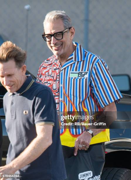 Jeff Goldblum is seen at 'Jimmy Kimmel Live' on June 18, 2018 in Los Angeles, California.