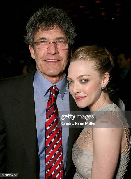 President and COO of Warner Bros. Entertainment, Alan Horn and actress Amanda Seyfried attend the ShoWest awards ceremony at the Paris Las Vegas...