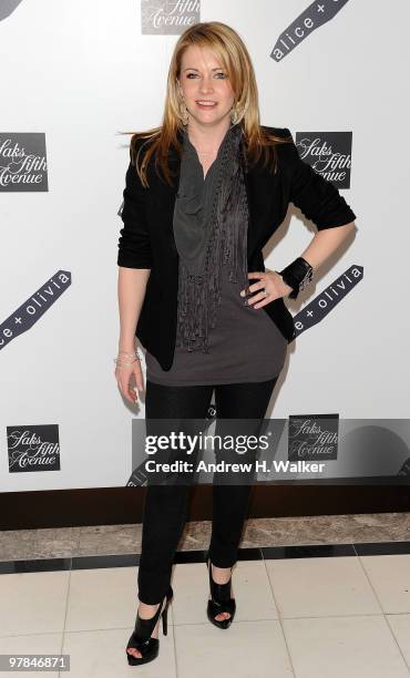 Melissa Joan Hart attends the alice + olivia launch party at Saks Fifth Avenue on March 18, 2010 in New York City.