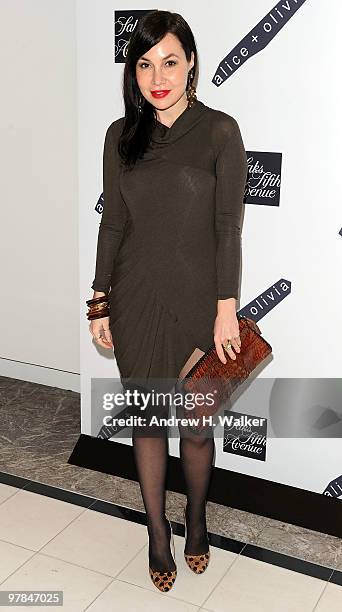 Fabiola Beracasa attends the alice + olivia launch party at Saks Fifth Avenue on March 18, 2010 in New York City.