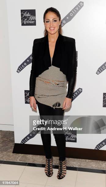 Roxy Olin attends the alice + olivia launch party at Saks Fifth Avenue on March 18, 2010 in New York City.