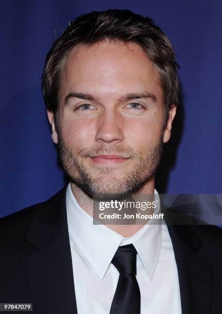 Actor Scott Porter arrives at the 18th Annual "A Night At Sardi's" Fundraiser And Awards Dinner at The Beverly Hilton hotel on March 18, 2010 in...