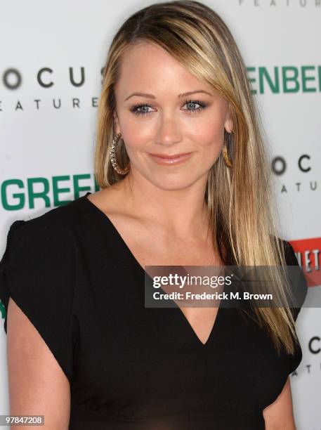 Actress Christine Taylor attends the "Greenberg" film premiere at the ArcLight Hollywood Cinemas on March 18, 2010 in Hollywood, California.