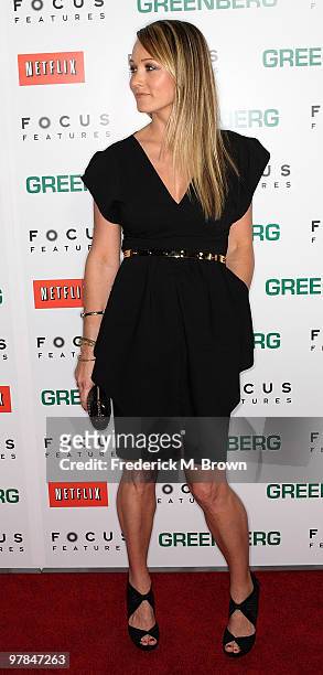 Actress Christine Taylor attends the "Greenberg" film premiere at the ArcLight Hollywood Cinemas on March 18, 2010 in Hollywood, California.