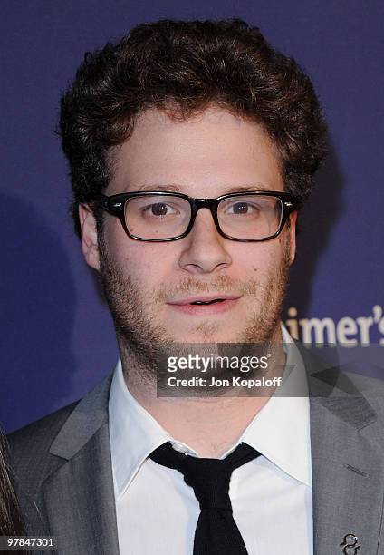 Actor Seth Rogen arrives at the 18th Annual "A Night At Sardi's" Fundraiser And Awards Dinner at The Beverly Hilton hotel on March 18, 2010 in...
