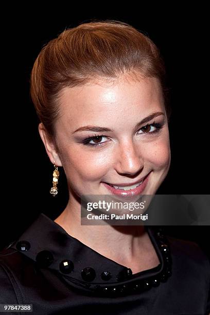 Actor Emily VanCamp attends the Planned Parenthood Federation Of America 2010 Annual Awards Gala at the Hyatt Regency Crystal City on March 18, 2010...