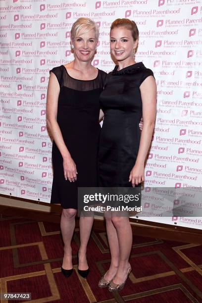 President Cecile Richards and Emily VanCamp attend the Planned Parenthood Federation Of America 2010 Annual Awards Gala at the Hyatt Regency Crystal...