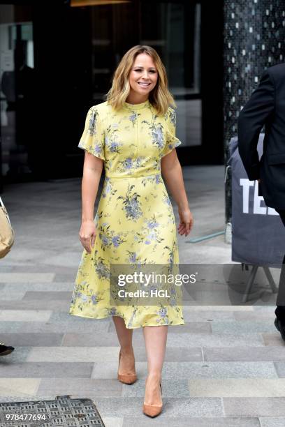 Kimberley Walsh seen at the ITV Studios on June 19, 2018 in London, England.