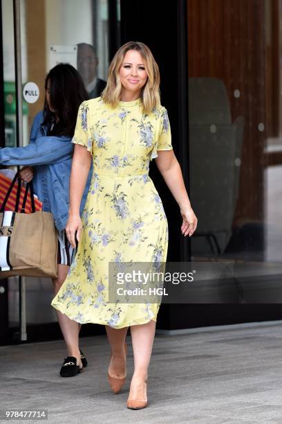 Kimberley Walsh seen at the ITV Studios on June 19, 2018 in London, England.