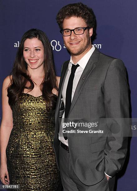 Seth Rogen attends the 18th Annual "A Night At Sardi's" Fundraiser And Awards Dinner at The Beverly Hilton hotel on March 18, 2010 in Beverly Hills,...