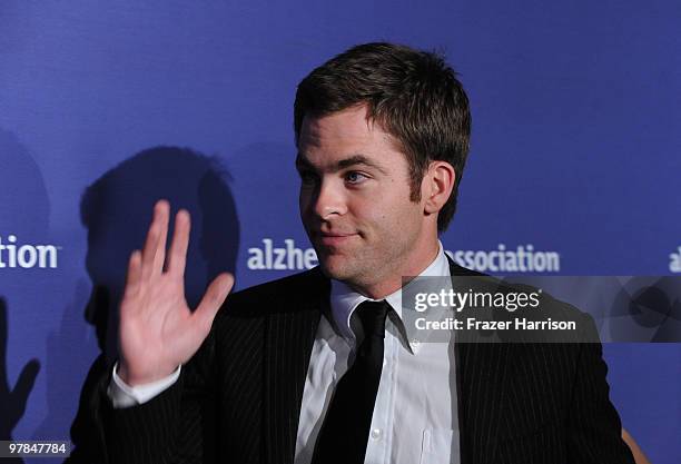 Actor Chris Pine arrives at the 18th Annual "A Night At Sardi's" Fundraiser And Awards Dinner held a the Beverly Hilton Hotel on March 18, 2010 in...