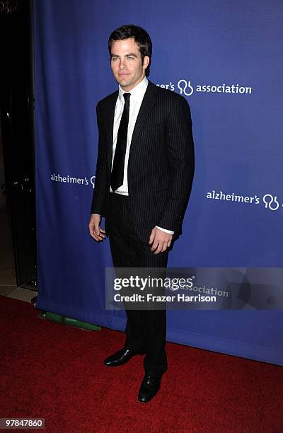 Actor Chris Pine arrives at the 18th Annual "A Night At Sardi's" Fundraiser And Awards Dinner held a the Beverly Hilton Hotel on March 18, 2010 in...