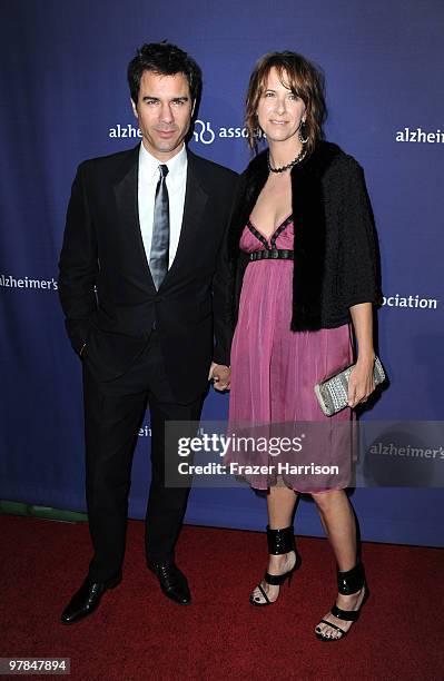 Actor Eric McCormack and wife Janet Holden arrives at the 18th Annual "A Night At Sardi's" Fundraiser And Awards Dinner held a the Beverly Hilton...