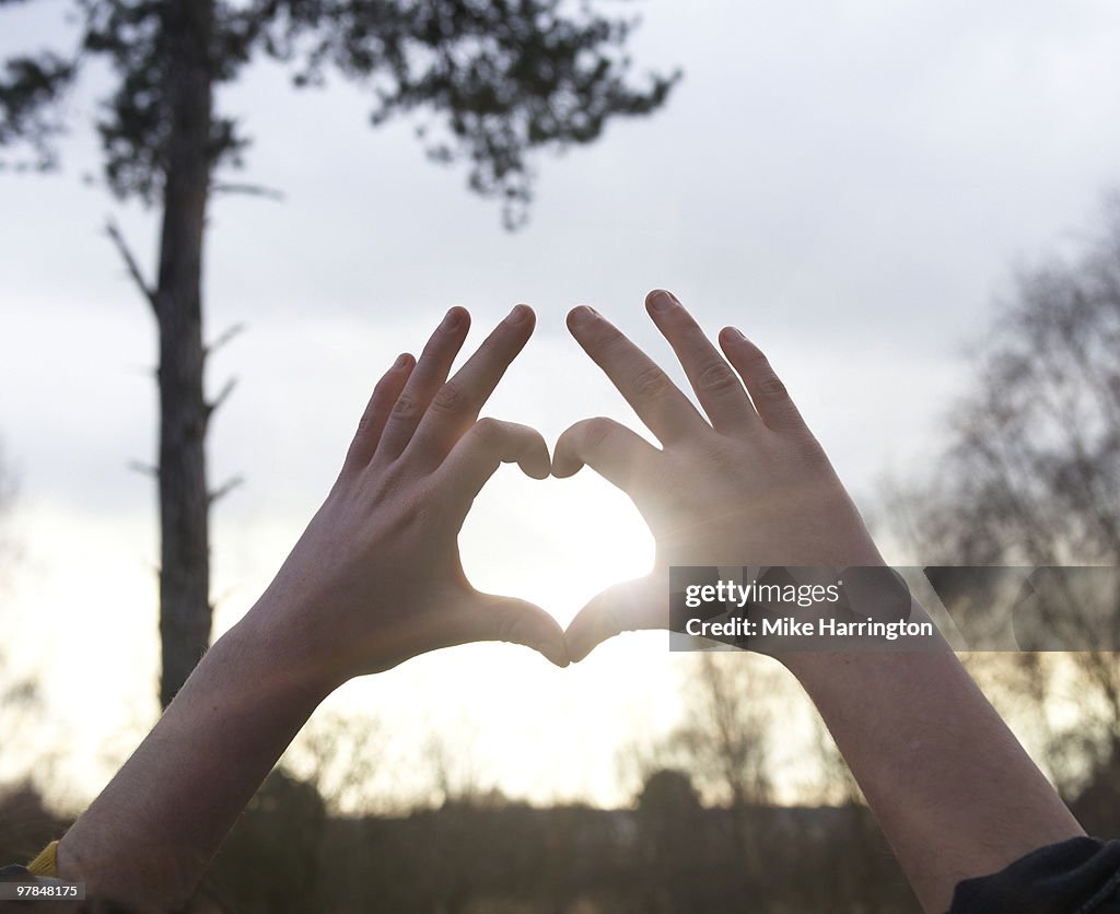 Hands making a heart shape