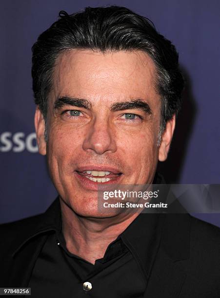 Peter Gallagher attends the 18th Annual "A Night At Sardi's" Fundraiser And Awards Dinner at The Beverly Hilton hotel on March 18, 2010 in Beverly...