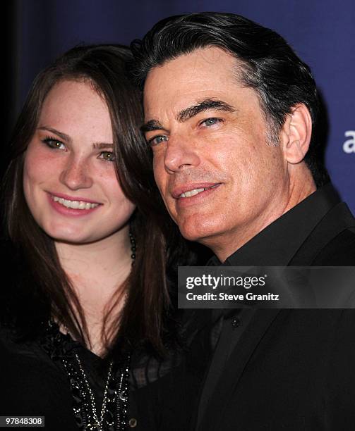 Peter Gallagher attends the 18th Annual "A Night At Sardi's" Fundraiser And Awards Dinner at The Beverly Hilton hotel on March 18, 2010 in Beverly...