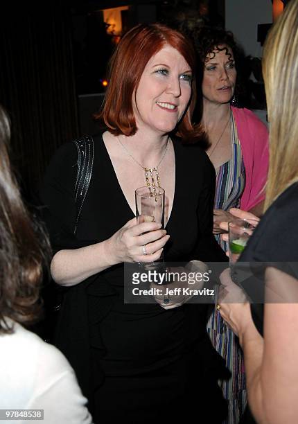 Actress Kate Flannery attends the after party for the premiere of "Greenberg" presented by Focus Features at La Vida on March 18, 2010 in Hollywood,...