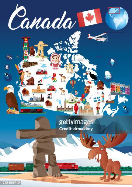 ilustraciones, imágenes clip art, dibujos animados e iconos de stock de canadá - inuit