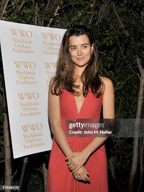 Actress Cote de Pablo attends the Worldwide Orphans Foundation 5th California Benefit Reception at the Viceroy Hotel on March 18, 2010 in Santa...