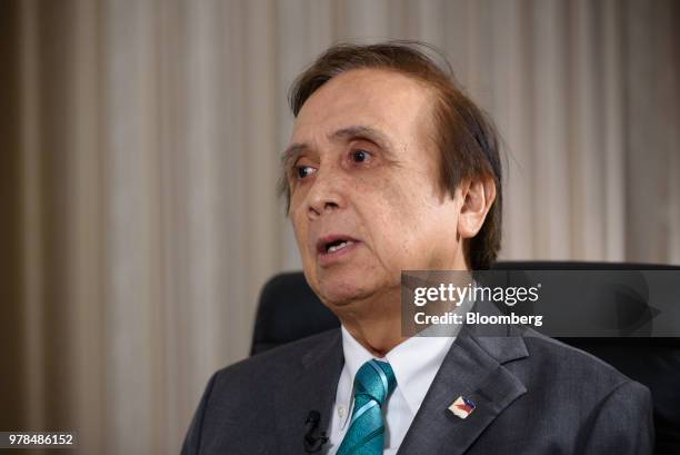 Ernesto Pernia, the Philippine's economic planning secretary, speaks during an interview in Tokyo, Japan, on Tuesday, June 19, 2018. Philippine...