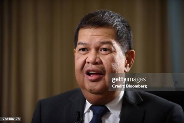 Nestor Espenilla, governor of the Bangko Sentral ng Pilipinas, speaks during an interview in Tokyo, Japan, on Tuesday, June 19, 2018. Espenilla is...