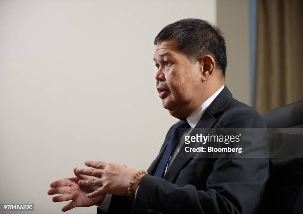 Nestor Espenilla, governor of the Bangko Sentral ng Pilipinas, speaks during an interview in Tokyo, Japan, on Tuesday, June 19, 2018. Espenilla is...